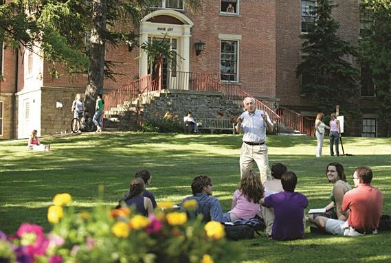 Class on the Brick lawn